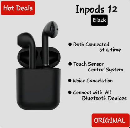 i12 TWS Wireless Earbuds | Bluetooth Earphones with Charging Case | Touch Control | HD Stereo Sound