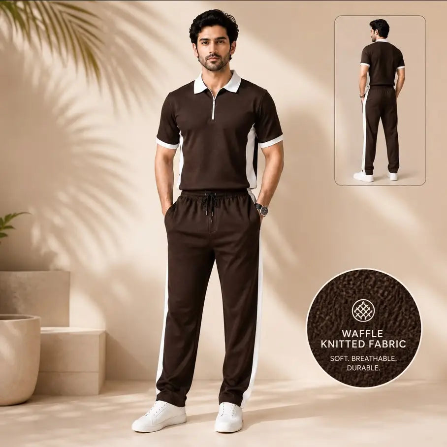 2 Pcs Men's Dri Fit Texture Track Suit